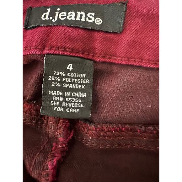 d.jeans Burgundy Skinny Pants - Fall Essential - 4 - Picture 5 of 5